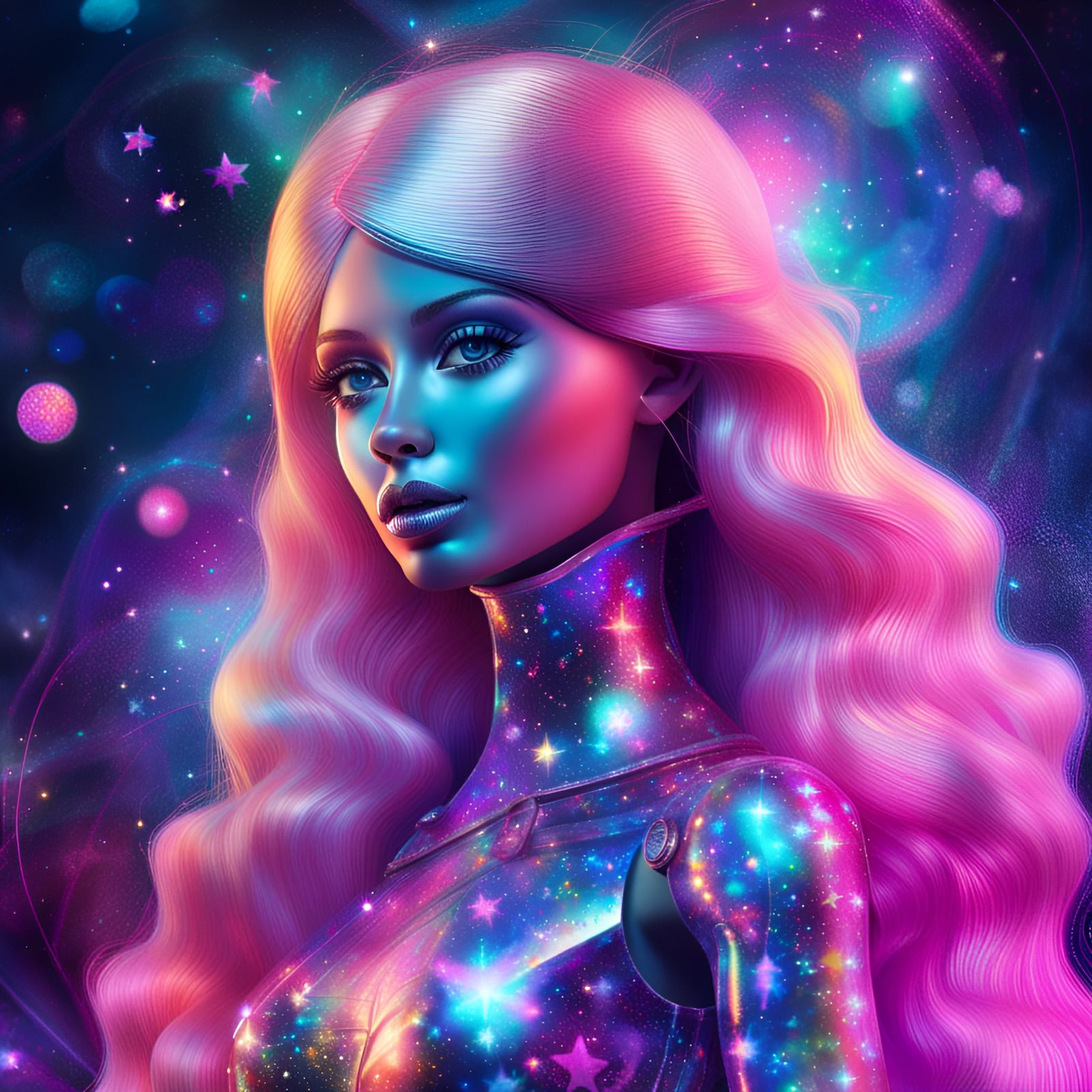 its a barbie world - AI Generated Artwork - NightCafe Creator