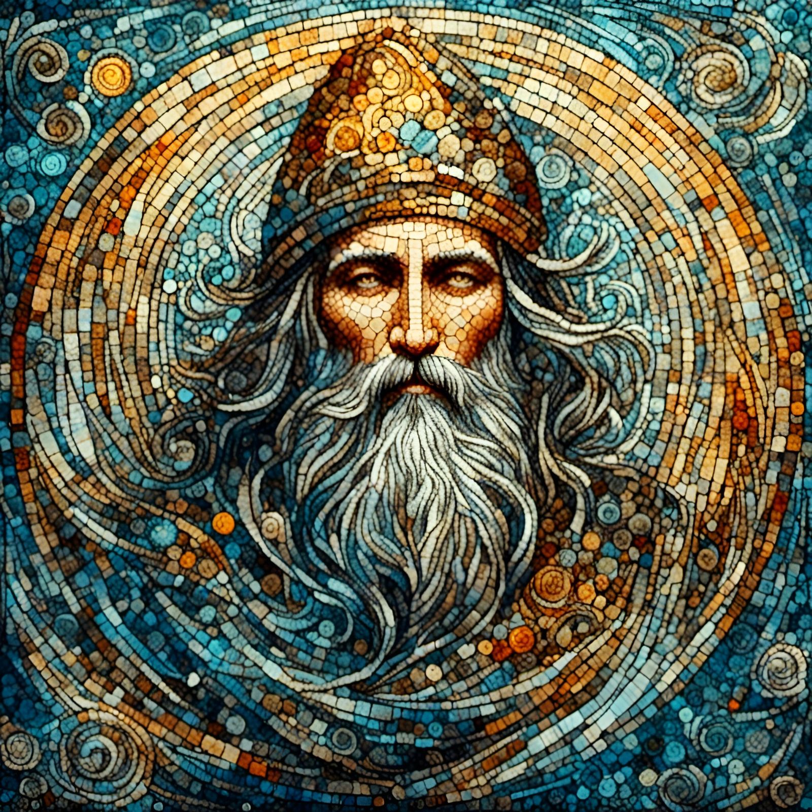 <lora:G-Mosaic:1.0> Wizard mosaic