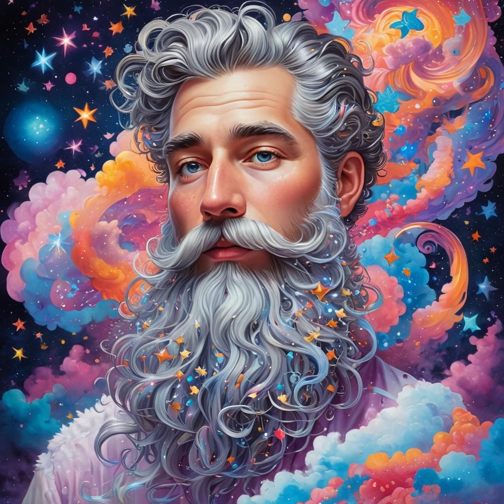 Cloud Man with Designer Beard  by @Uttia Majumdar