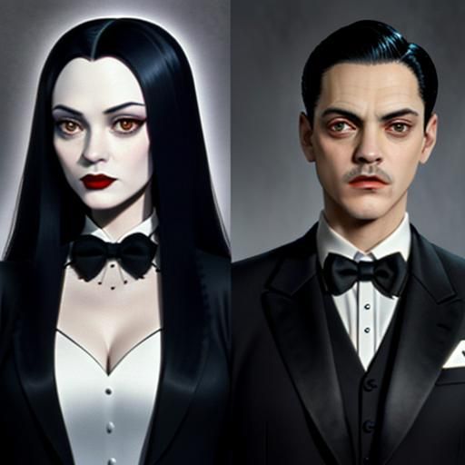 Gomez and Morticia pre-prom photobooth