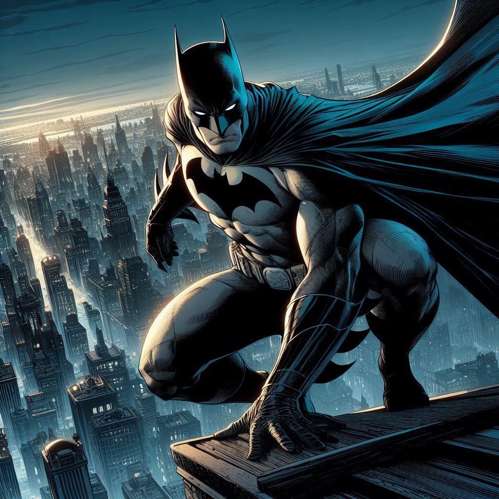 Batman looking Gotham