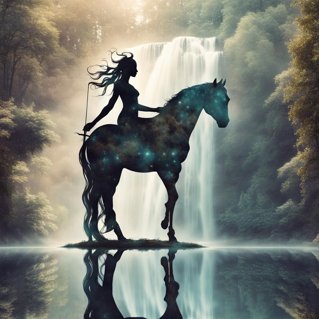 Surreal horse rider