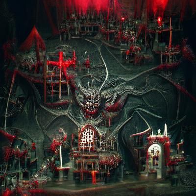 satanic demonic playground - AI Generated Artwork - NightCafe Creator