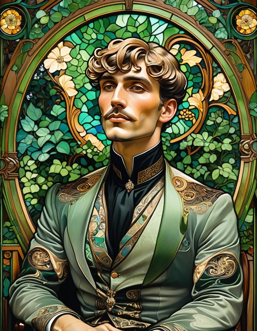 Handsome Art Nouveau Man  by @Sassy Sheri