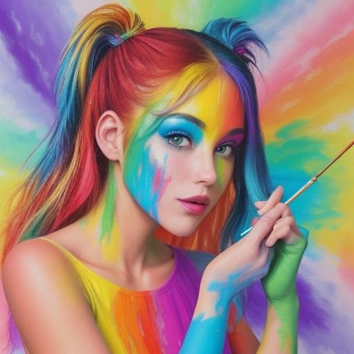 Colorful Rainbow Art Image