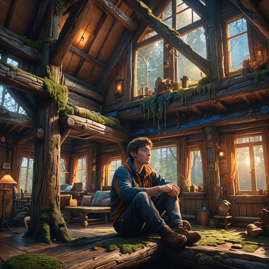 Cozy Cabin Retreat: Fantasy Art of Avromi