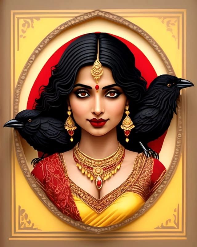 Raven-Haired Beauty of India