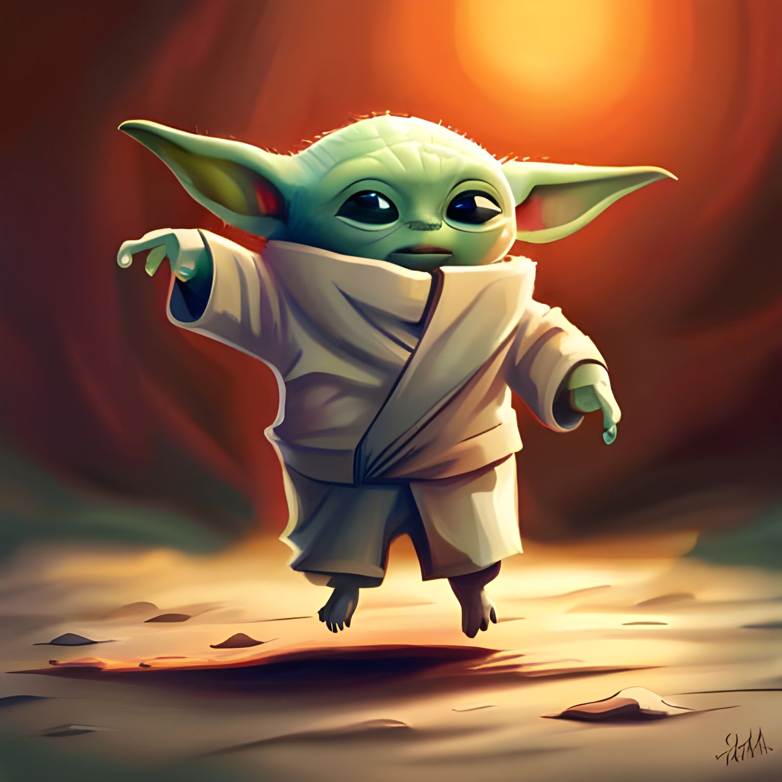 Baby Yoda - AI Generated Artwork - NightCafe Creator