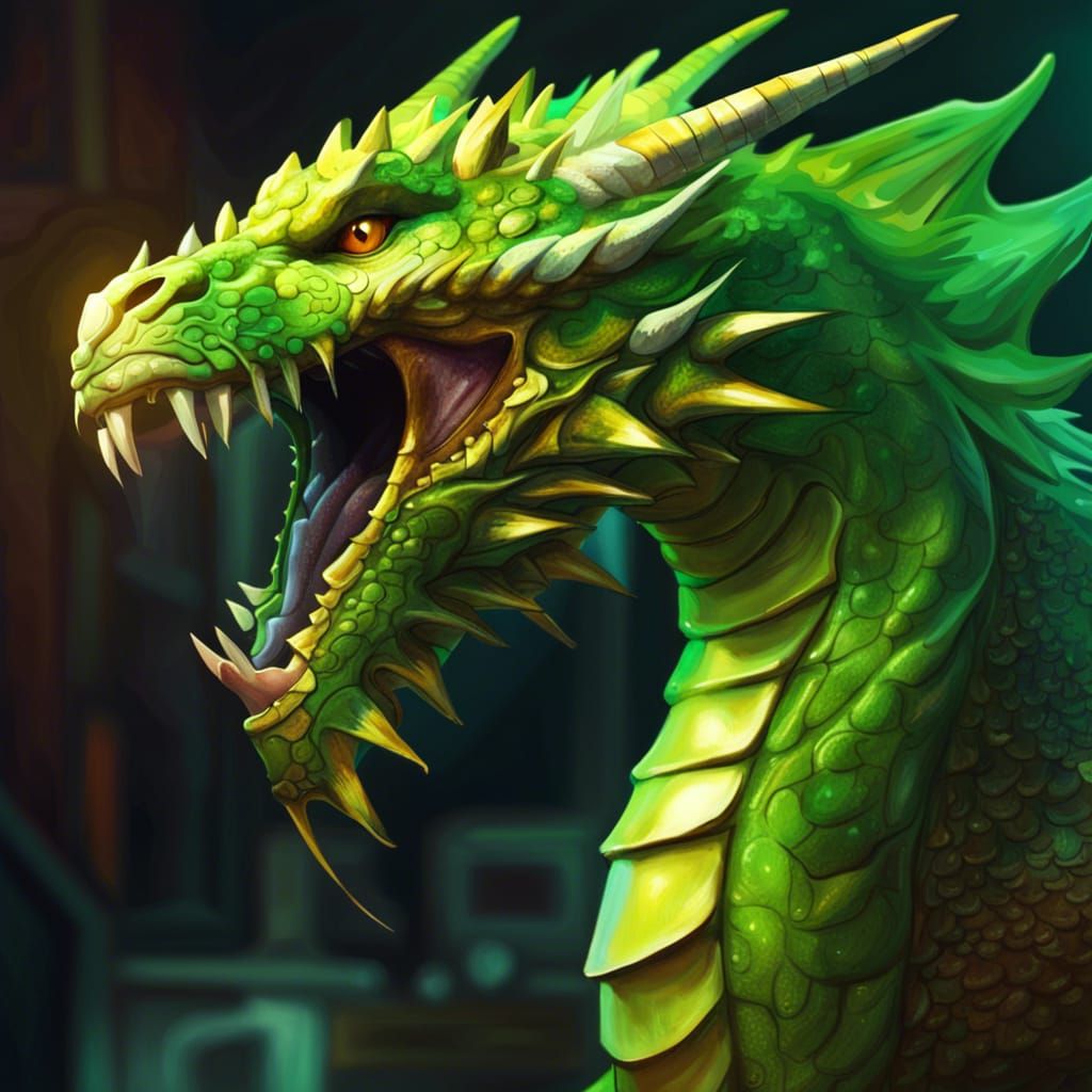 Green Dragon - AI Generated Artwork - NightCafe Creator