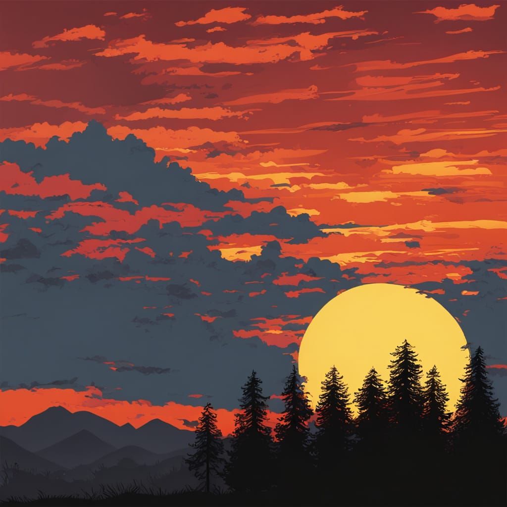 Red Sky At Night  by @Radiohead