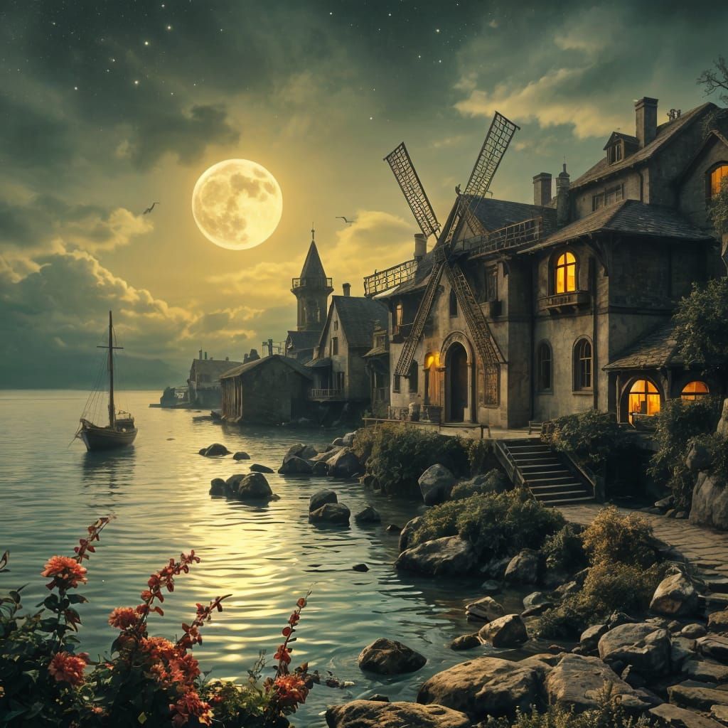 Under a Full Moon  by @Kayjay97