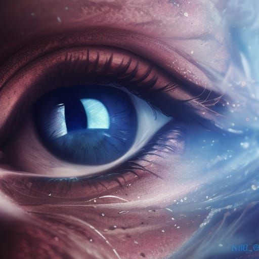 Human eye up close hyperdetailed
