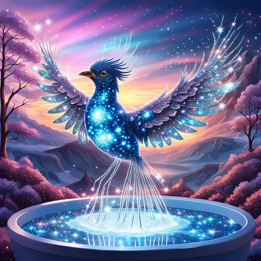 Beautiful Bird  in a fantasy world