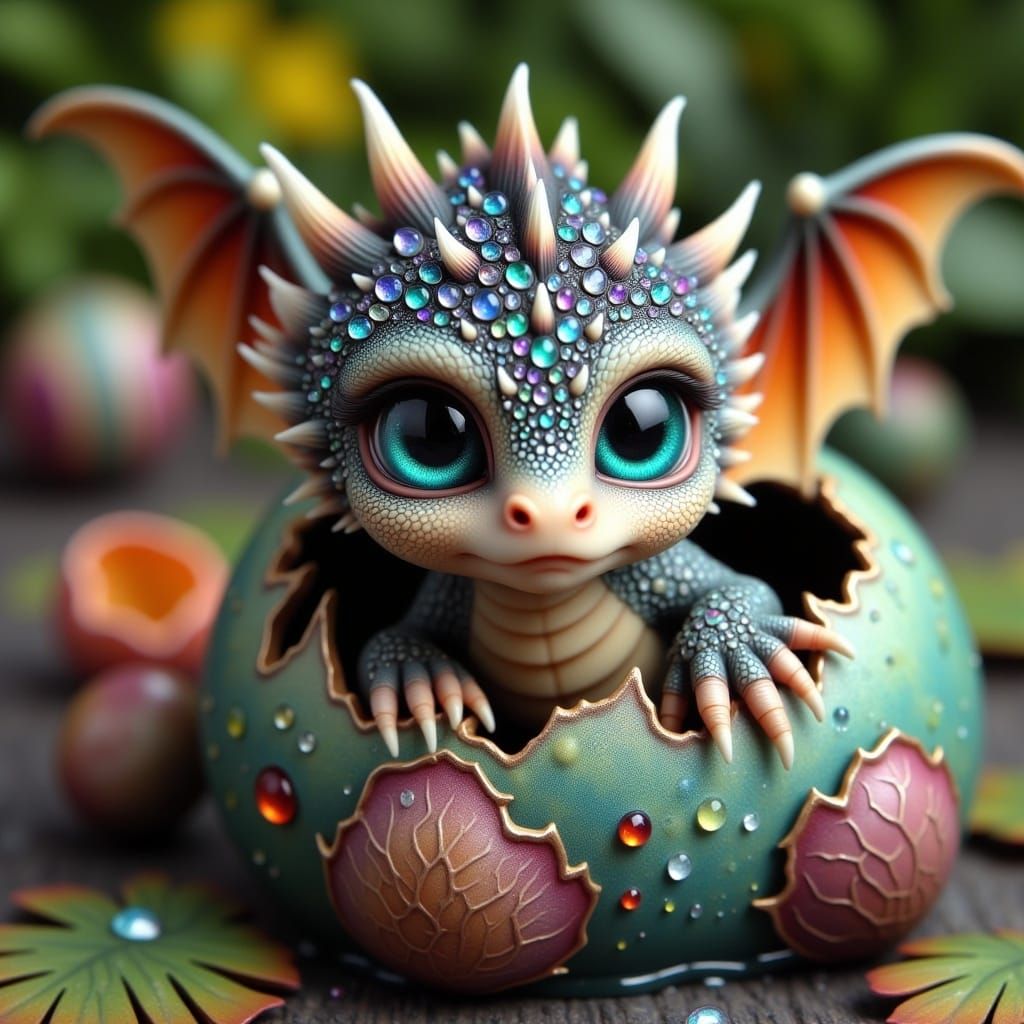 <lora:Flux Real BabyDragon:1.0> Realistic baby dragon swimming in a frog pond