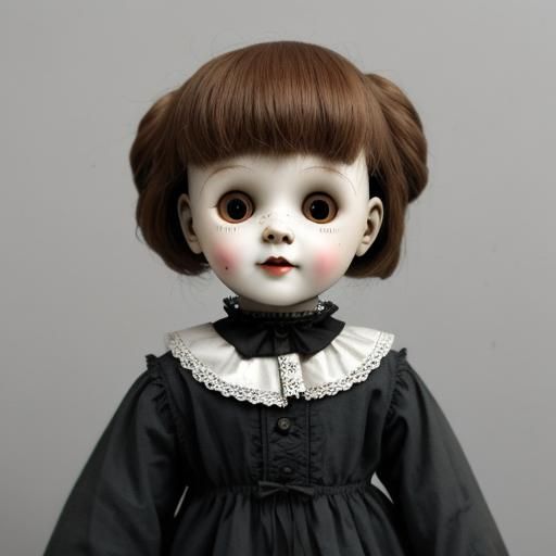 Cute and creepy doll heads 1900s
