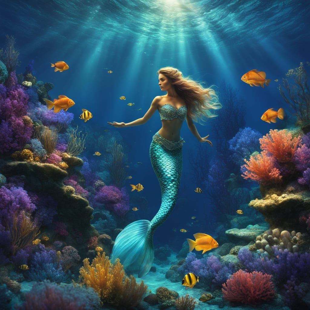 A portrait of a mermaid  by @Joseph