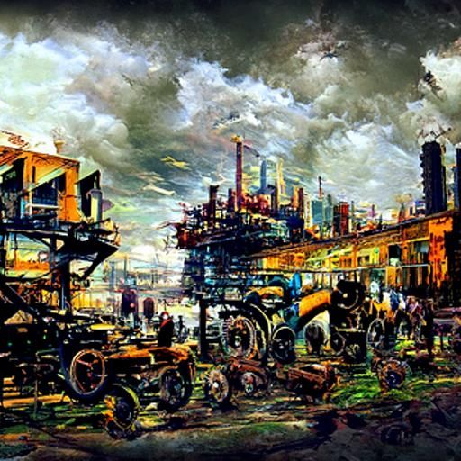 "Vintage Industrial Modernization Age"