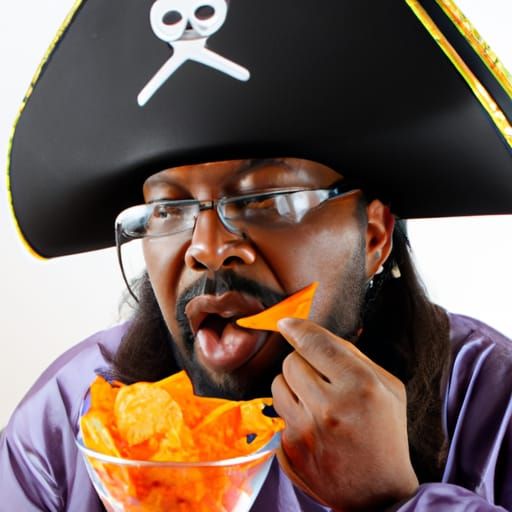 A Somali pirate tries a Dorito for the first time
