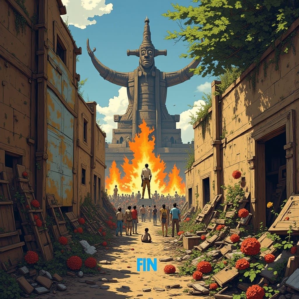 person performing A pirouette inside Empty movie theater with usher standing by open EXIT door with orange sunshine. Barrakuda247 logo in bl... - Start Image 1