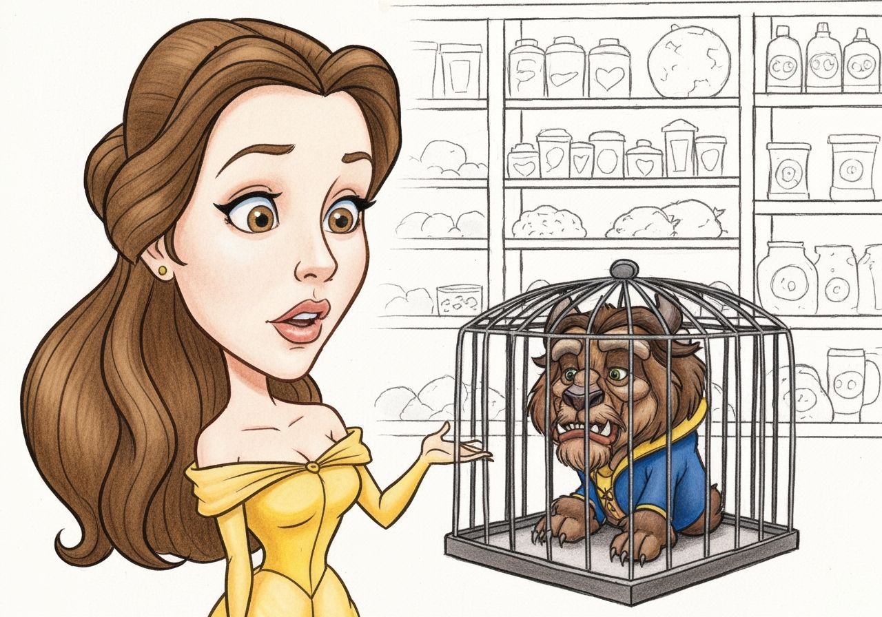 Beauty and the Beast at the Pet Store  by @KBunny001