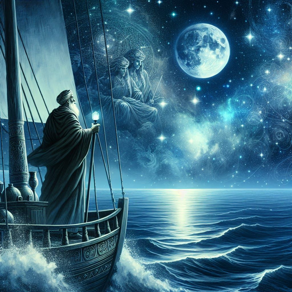 A sage pondering eternity on a journey.  by @Meredith Ellen Skye