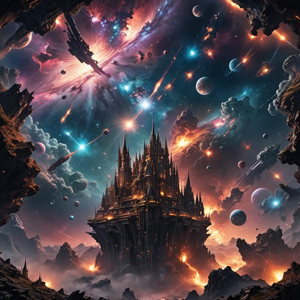 Cool galaxy with castle