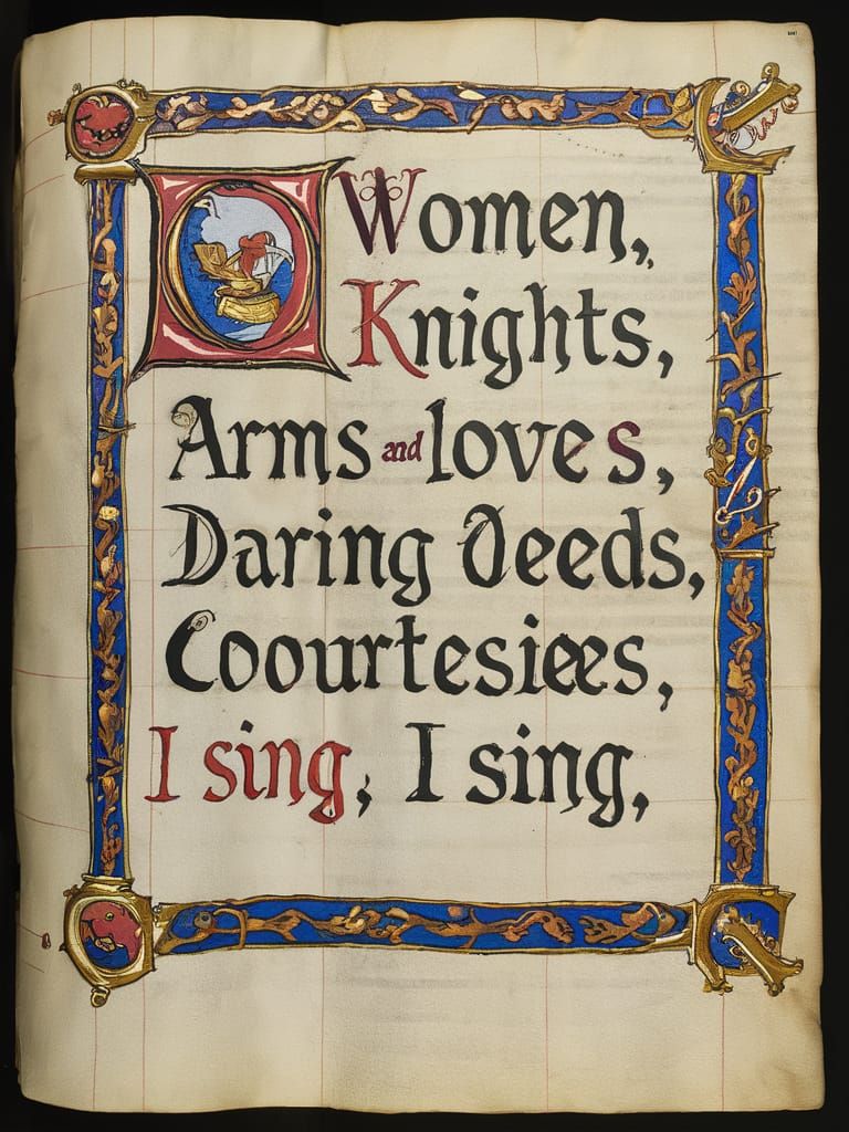 Incipit of Orlando Furioso  by @LoscoFiguro