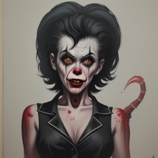 Zombie Monkey Monster Clown Film Noir Actress 1940's