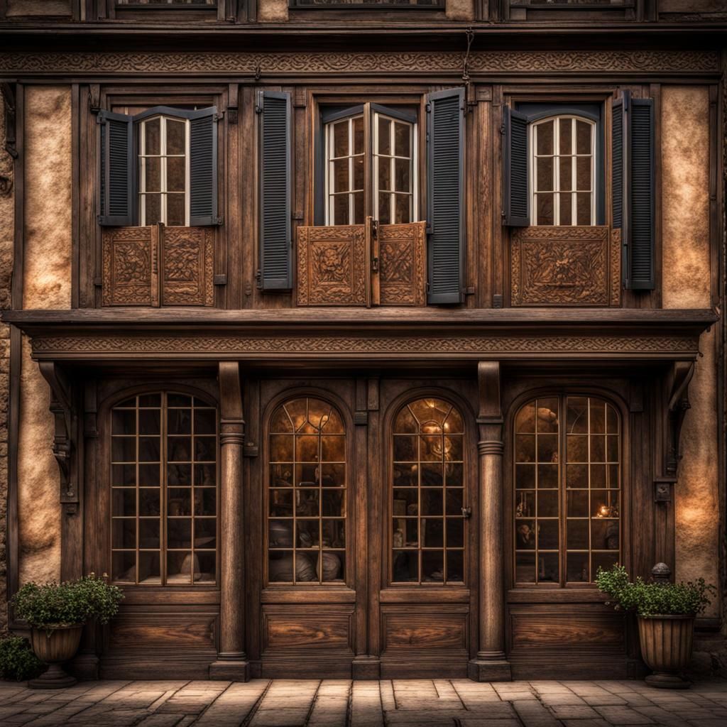 1600s style home for middle class merchants exterior