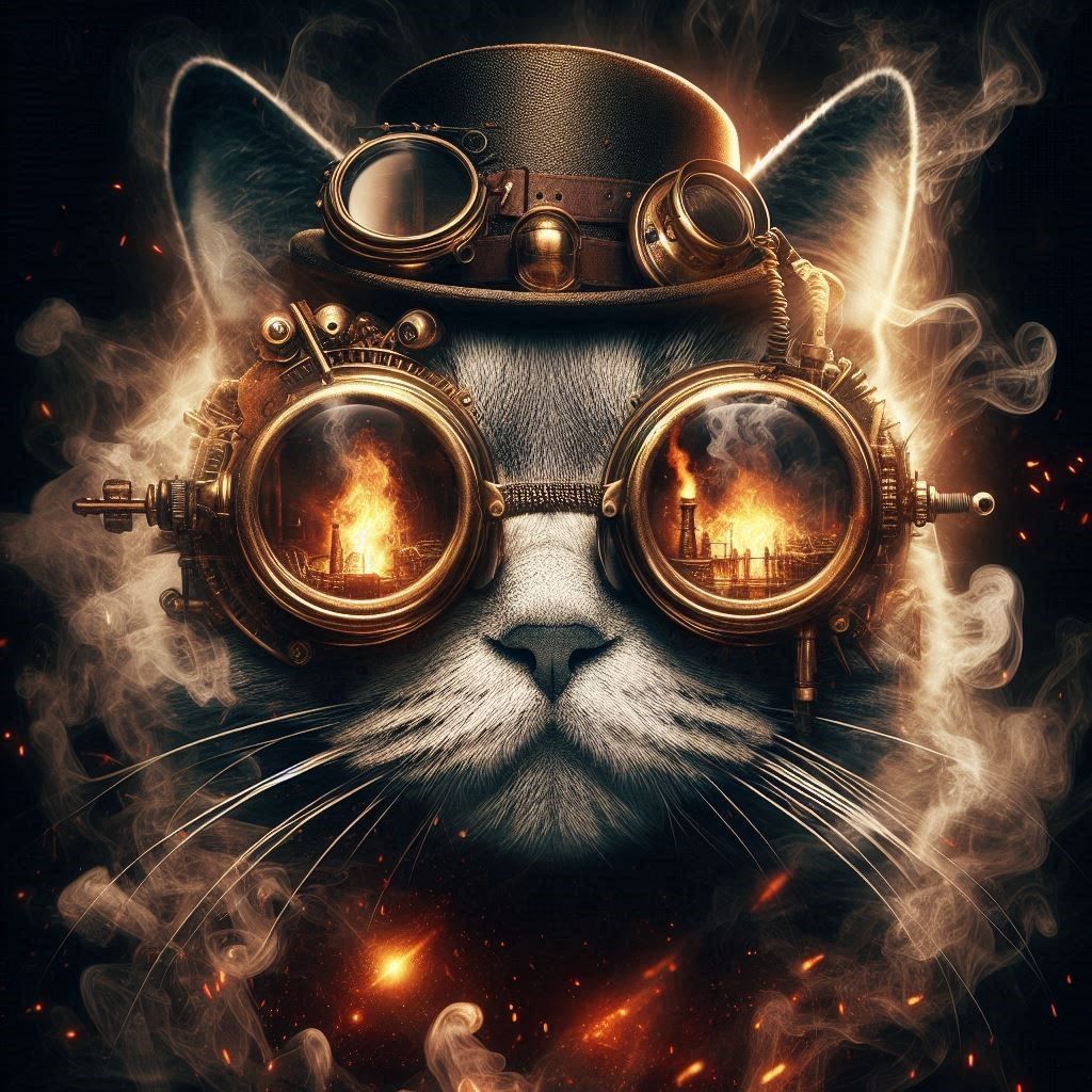 Steampunk cat
