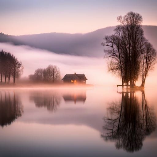 Cottage on the fog  by @Cheza
