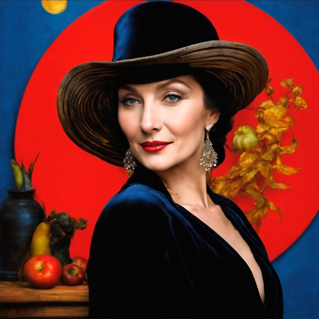 Surrealist Portrait of a Charismatic Lady