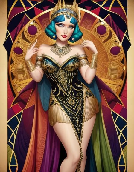 full body hyper realistic 1920s Vedette beautiful burlesque ...
