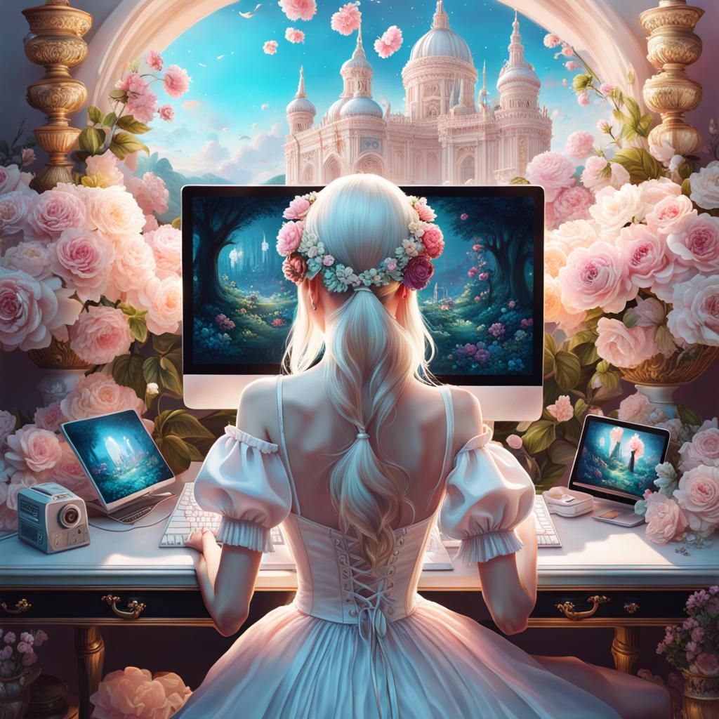 Fairytale Gaming PC Setup In Rococo :-D  by @Danio