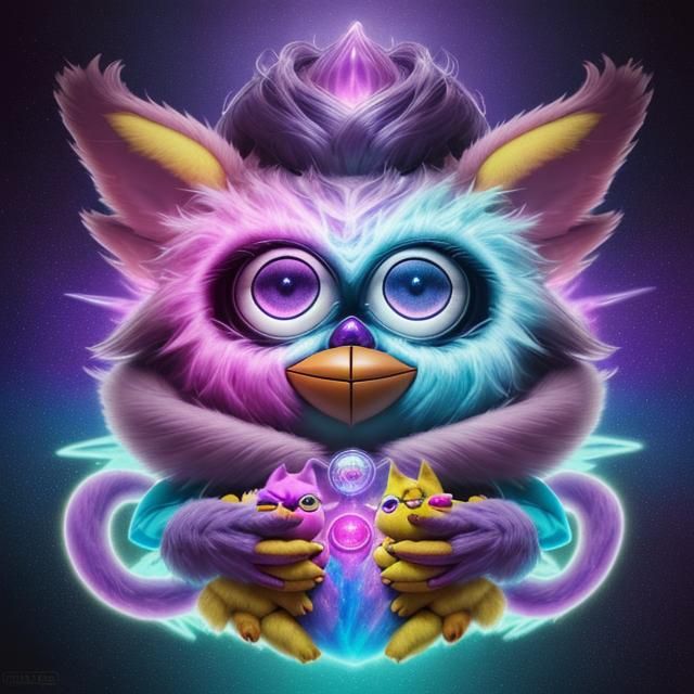 Krybulplops evil evolution of the Furby's 8k resolution holo...