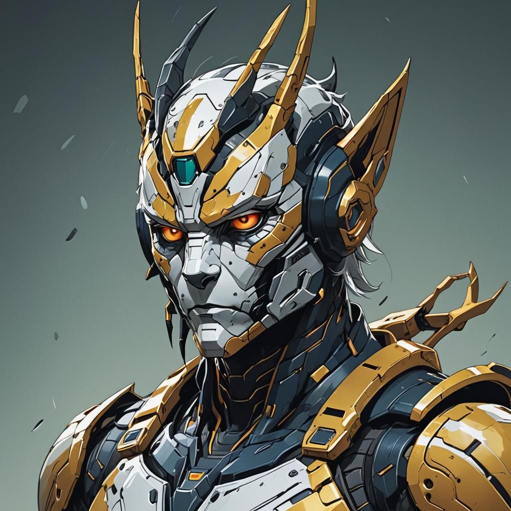 portrait of lynx wasp man hybrid