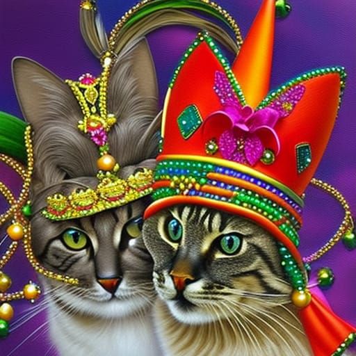 mardi gras cat shirt