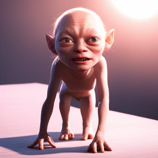 Gollum as a Kpop singer 8k resolution concept art Unreal Eng...