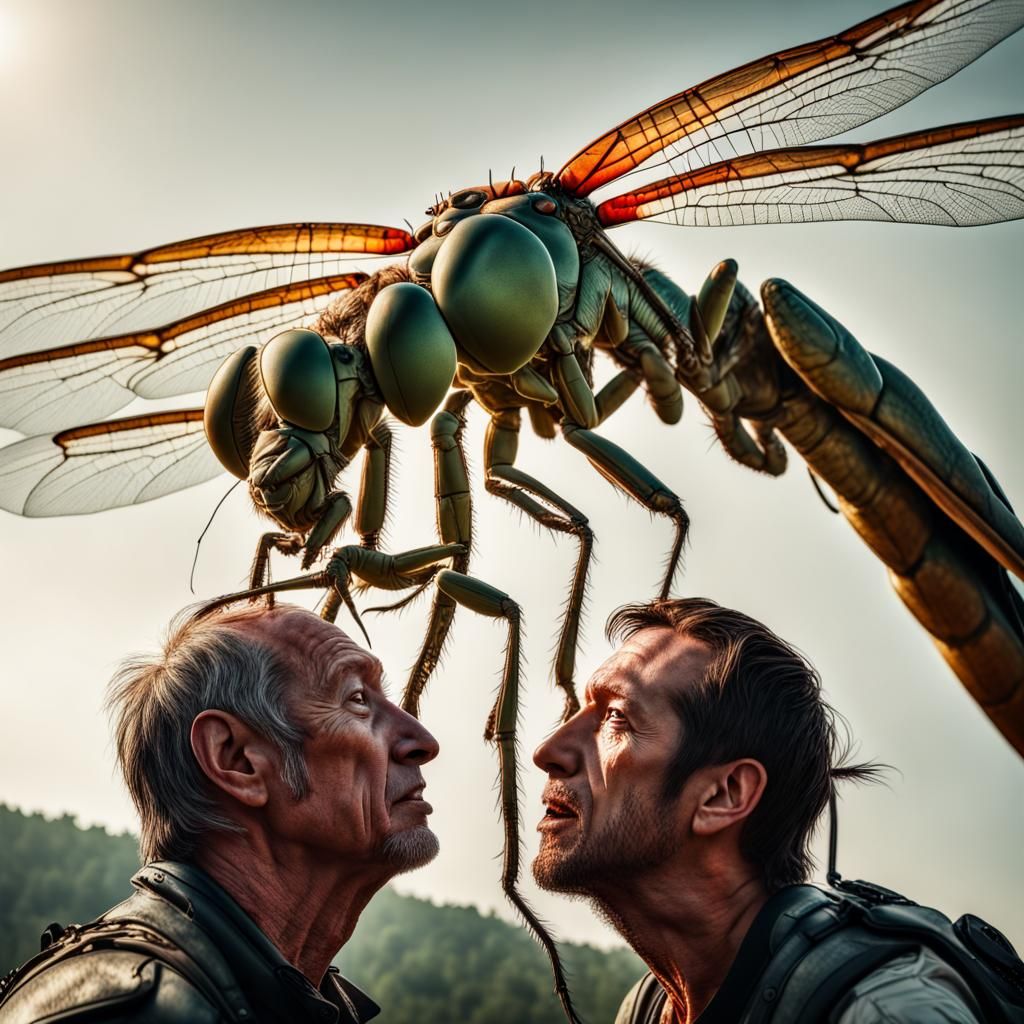 Giant Bloodthirsty Extraterrestrial Dragonfly-Mantis Overlor...