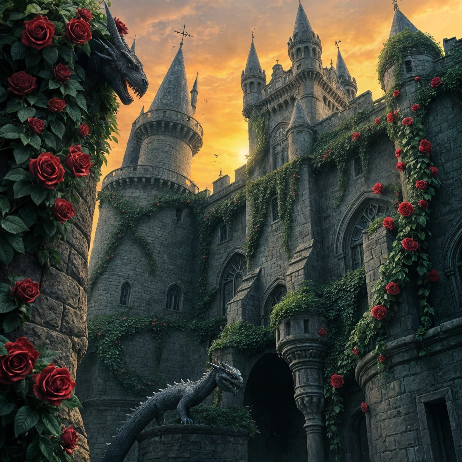 Ancient Castle Enshrouded in Verdant Mystery