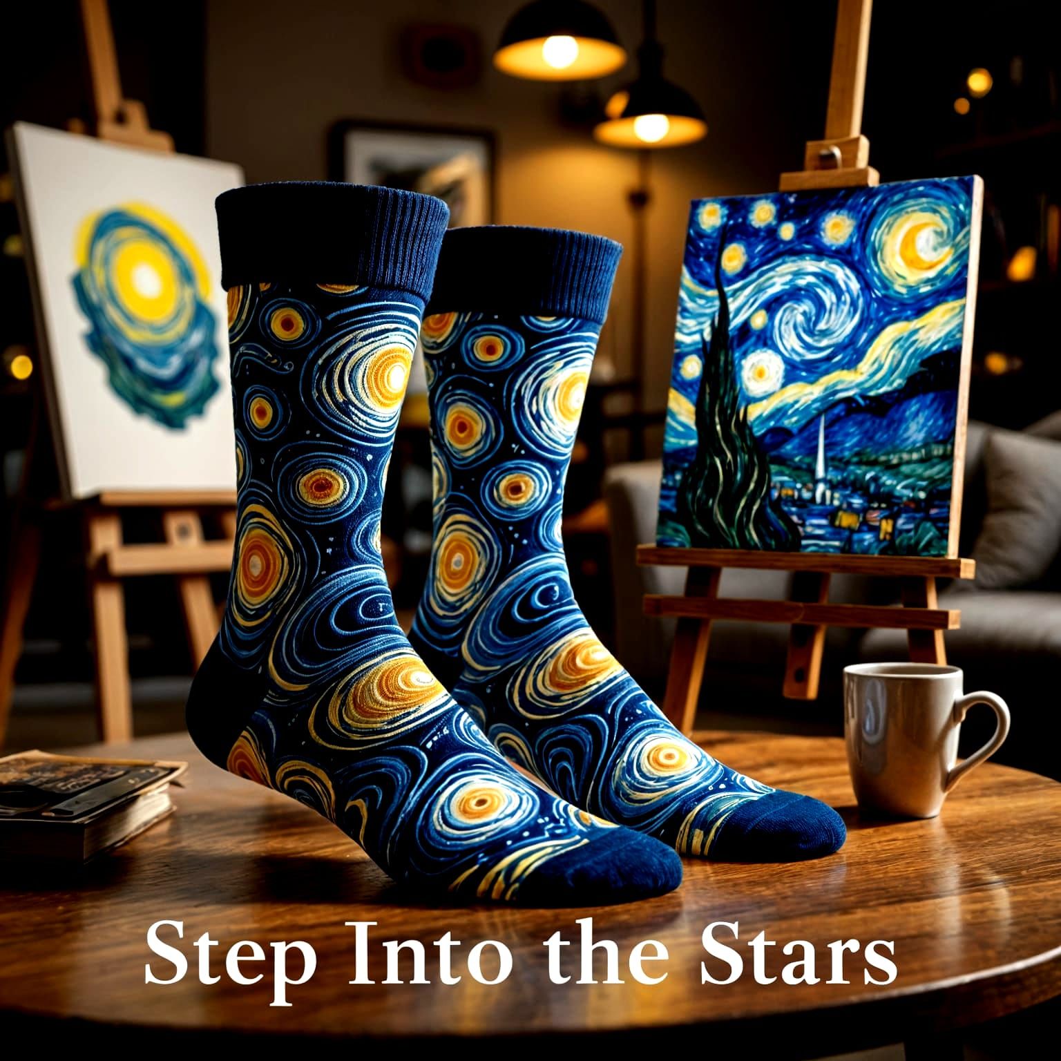 Amazon Ad - Starry Starry Socks  by @AI Wannabe