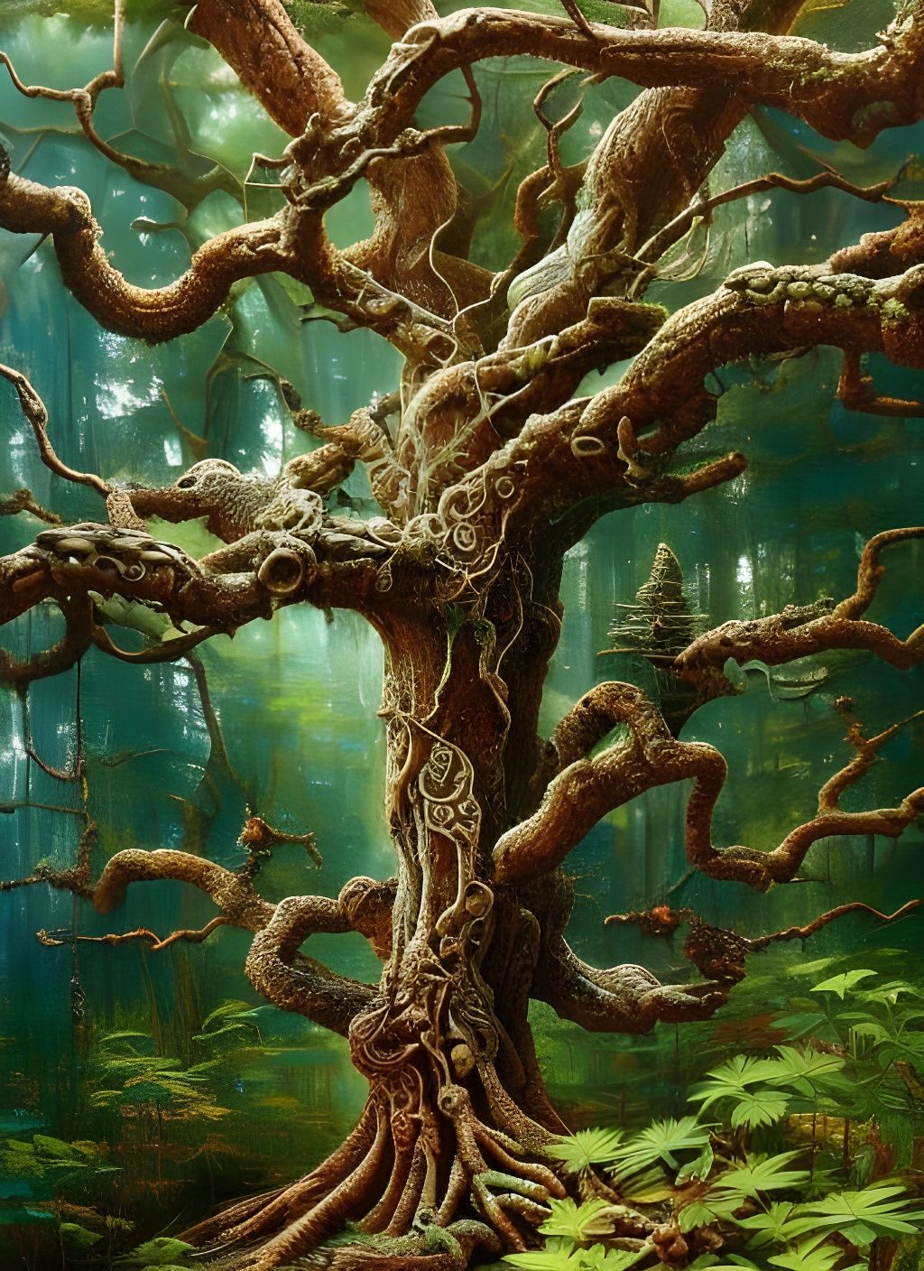 Secret Climbing Tree - AI Generated Artwork - NightCafe Creator