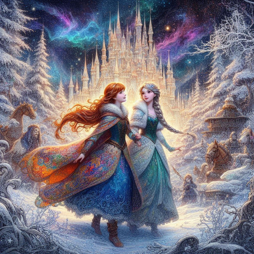 Anna and Elisa in a Frozen Forest