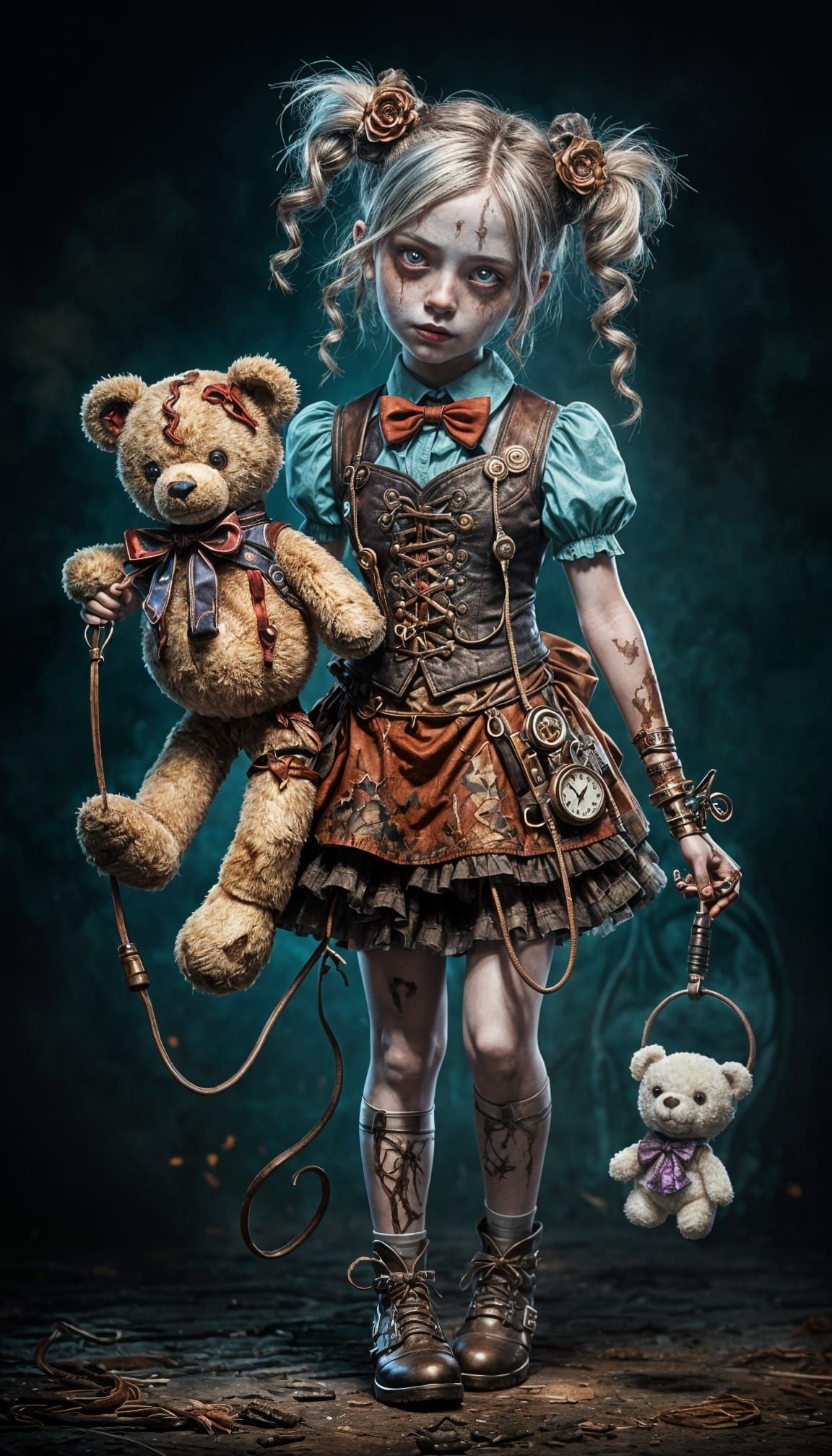 Bratty Girl, Bloody Teddy Bear  by @toh