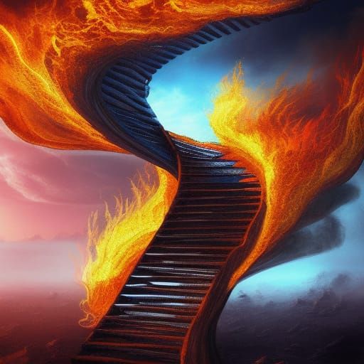 Stairs on Fire