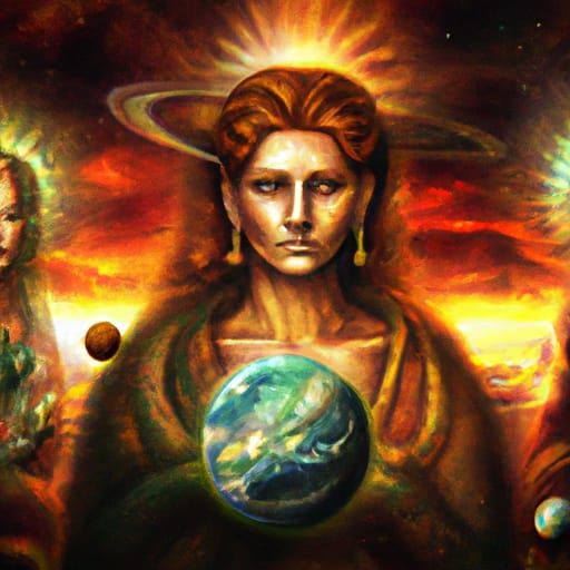 Mother Earth, Jupiter, Venus - AI Generated Artwork - NightCafe Creator