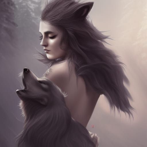 wolf girl - AI Generated Artwork - NightCafe Creator