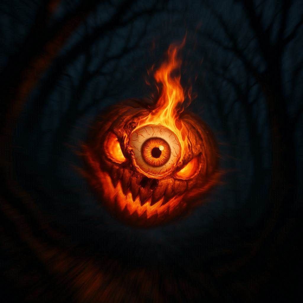 horseman's flamin' eye-o'-lantern on all hallows' eve