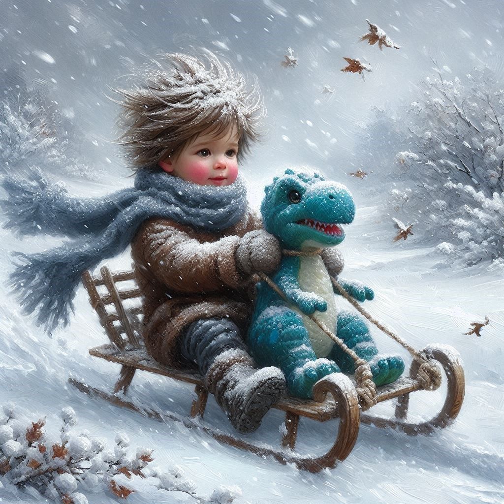 Timmy and his friend dino