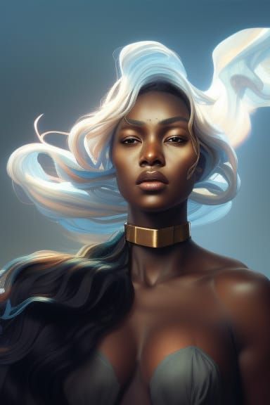 Dark skin, beauty, strength, intelligence... head and should...